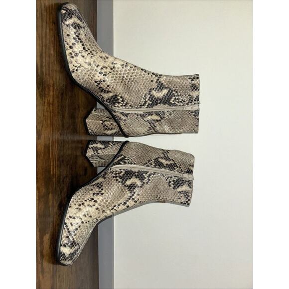 NWT Free People Boots Sz 8 W Eu 38 Snakeskin Boots Unique One Of A Kind Expensiv - Picture 3 of 6